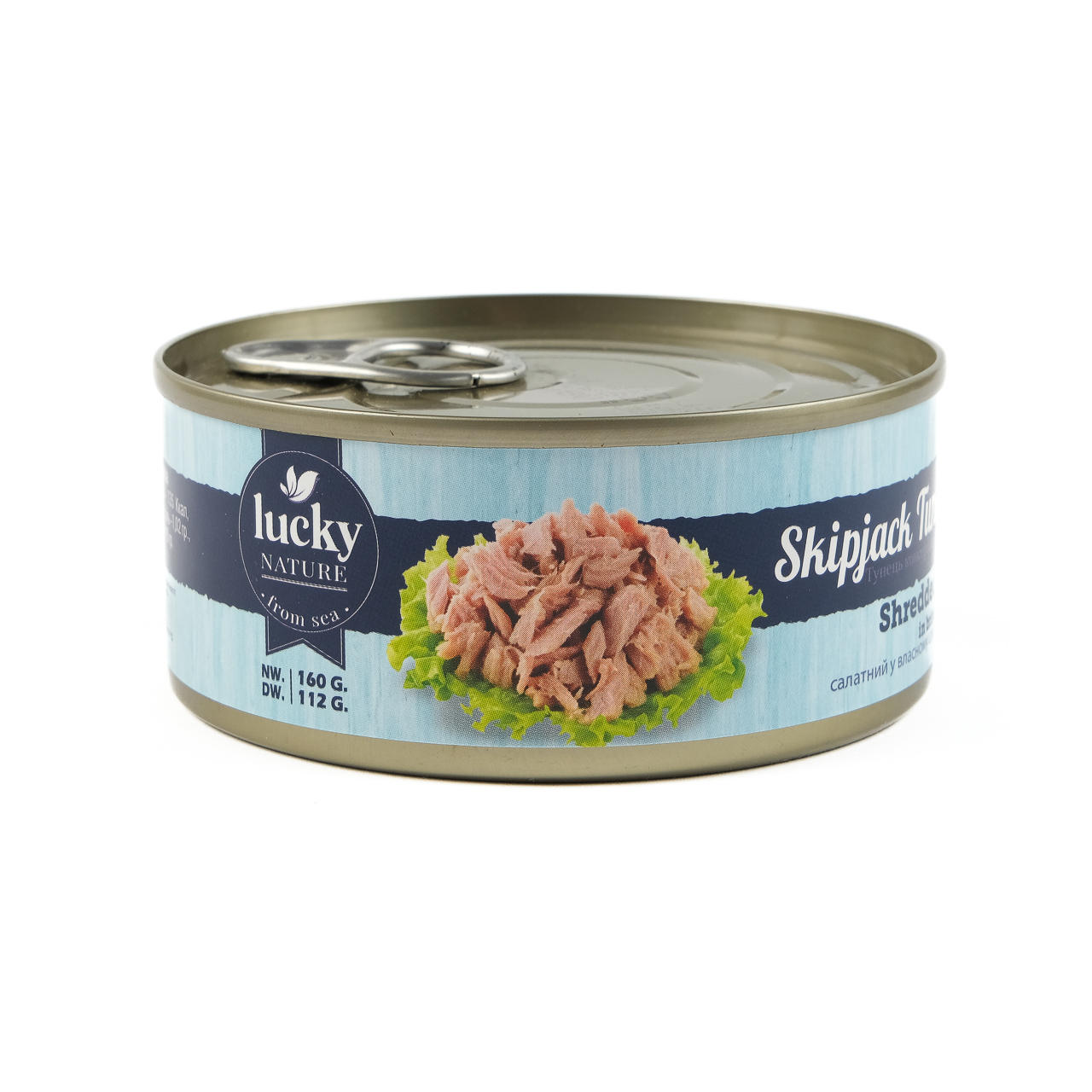 Тунець консервований салатний у власному соку 160г ТМ Lucky